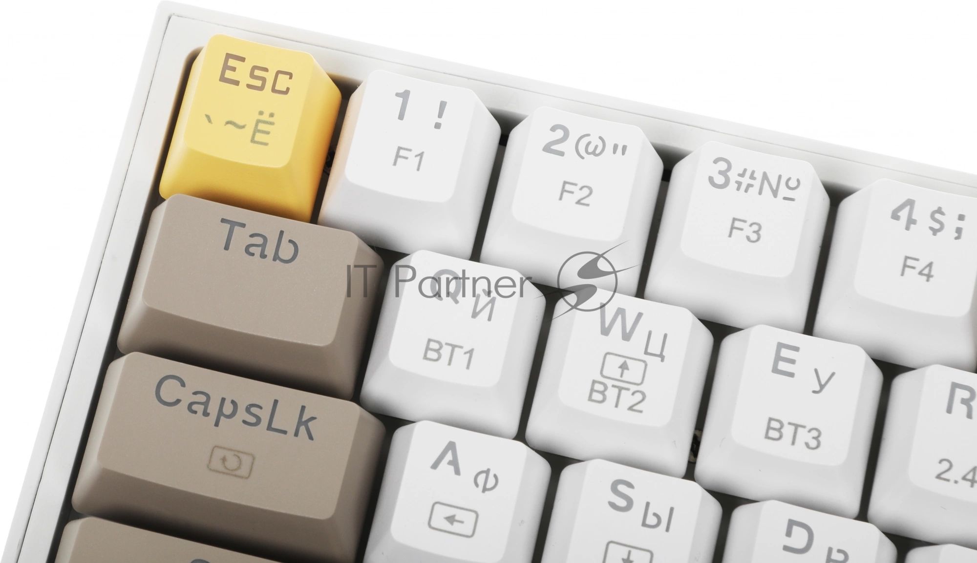 Клавиатура Redragon Fizz Pro механическая белый USB беспроводная BT/Radio for gamer для ноутбука LED (72598) кабель 1.8м