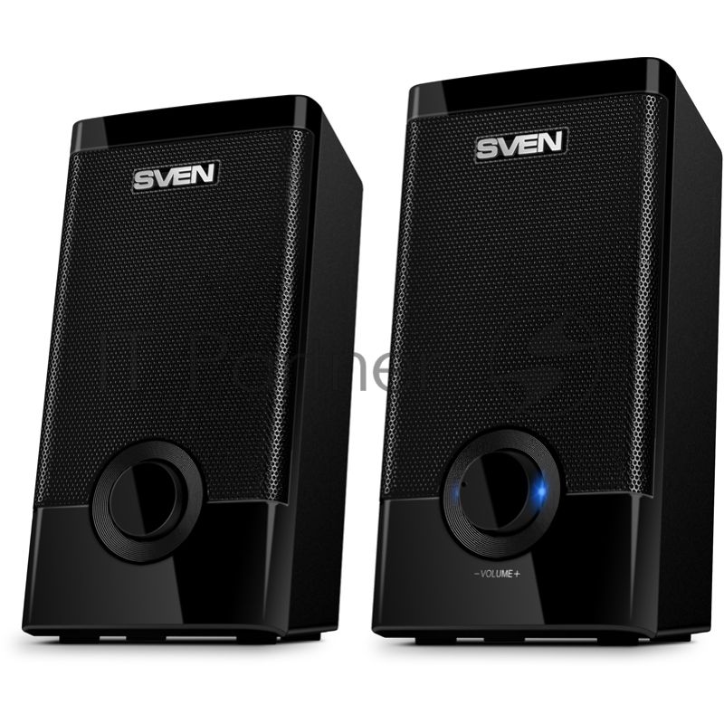 Колонки SVEN 318 черный USB-порт ПК, ноутбука или адаптер 5V DC