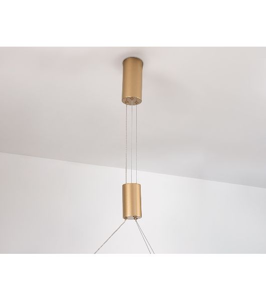 Подвесной светодиодный светильник Ambrella light FL5846/1+3 GD золото 40W 3000K/4200K/6400K D600*1200 (без ПДУ)