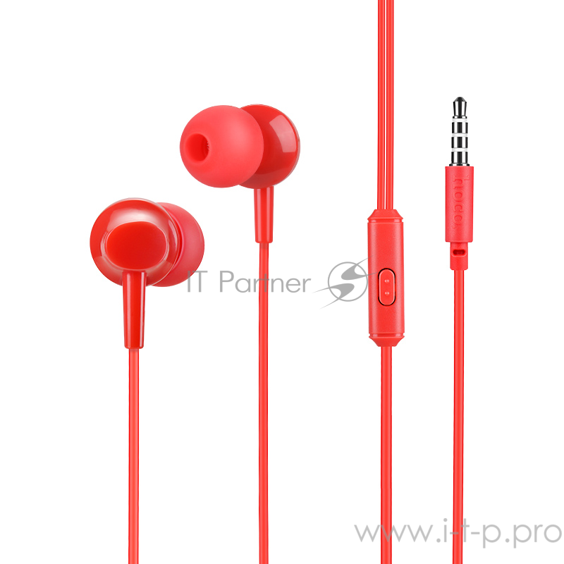 Проводные наушники-вставки с микрофоном Hoco M14 Red