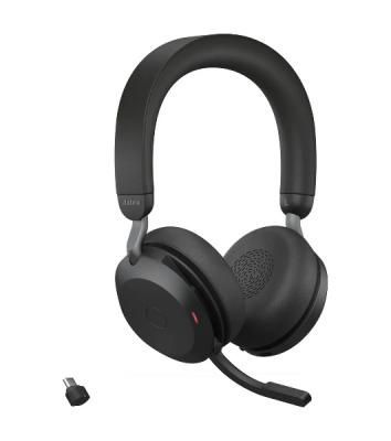 Гарнитура Jabra Evolve2 75 чёрный, беспроводная + проводная, Bluetooth, до 24 ч