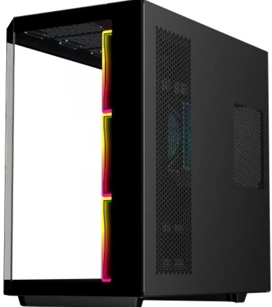 Корпус Eurocase M430ZAF Black, Midi-Tower, чёрный, 4 x 120 мм (3 x 120 мм на боковой панели, 1 x 120 мм на задней)