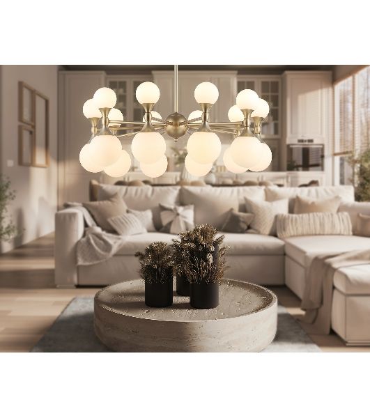 Люстра Ambrella light LH51051/20 GD/FR золото/белый матовый G9*20 max 28W D750*460