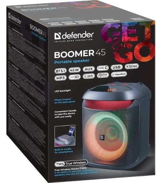 Портативная акустика Defender Boomer 45
