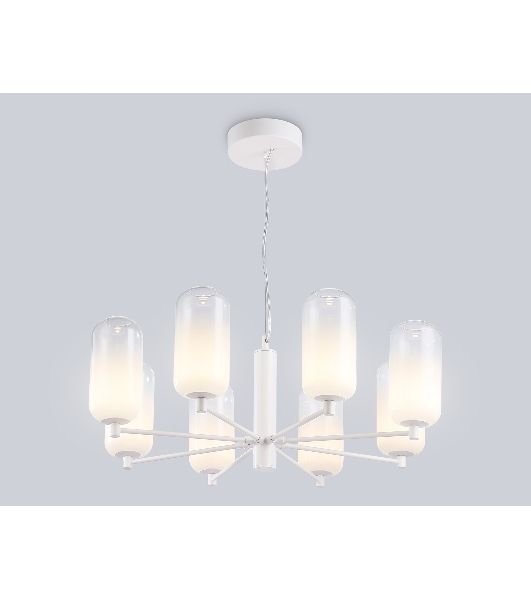 Подвесной светодиодный светильник Ambrella light LH11109/8 WH/FR белый/белый матовый 28W 3000K D720*280