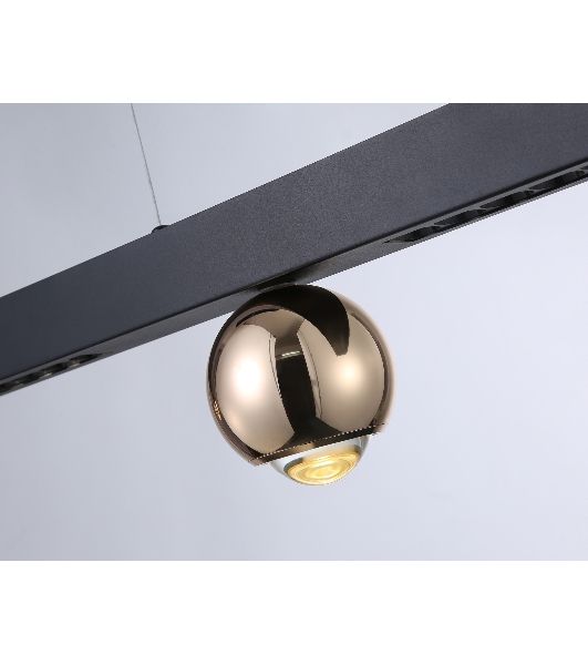 Подвесной светодиодный светильник Ambrella light FL5956 BK/GD черный/золото 4200K 18W 1000*70*1200 (Без ПДУ)