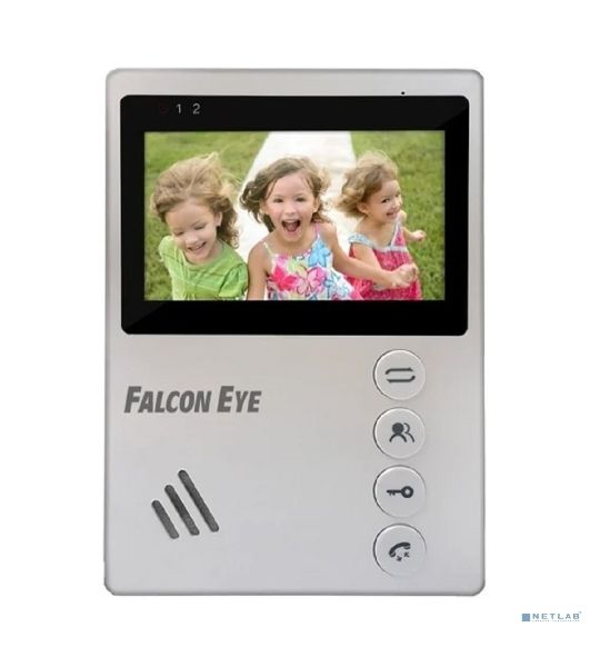 Видеодомофон Falcon Eye VISTA цветной, подключение 2-х вызывных панелей, без трубки (Hands Free), управление электрозамком, цвет корпуса: белый, нап
