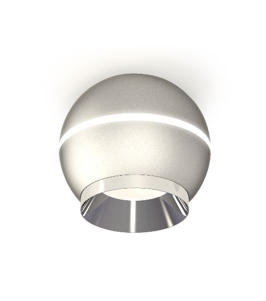 Светильник Ambrella Light XS1103002 SSL/PSL серебро песок/серебро полированное MR16 GU5.3 LED 3W 4200K (C1103, N7032)
