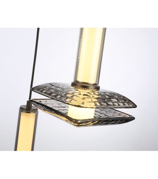 Подвесной светодиодный светильник Ambrella light LH31012/3 GR/SM серый/дымчатый 35W 3000K D450*1790