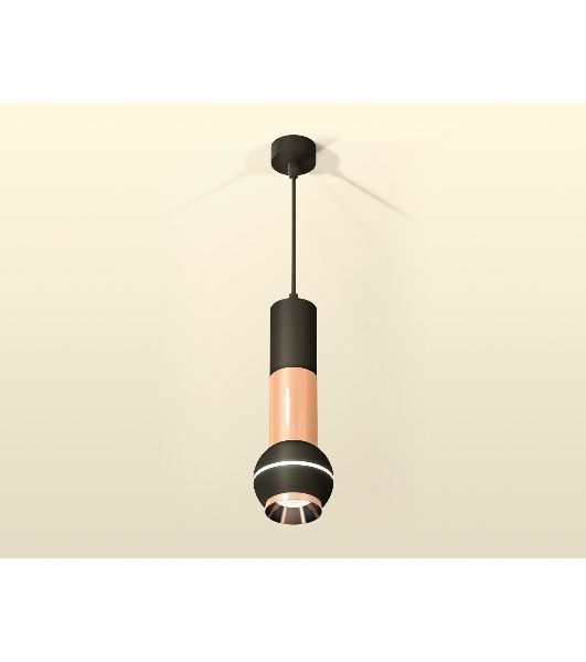 Светильник Ambrella XP1102040 SBK/PPG черный песок/золото розовое полированное MR16 GU5.3 LED 3W 4200K