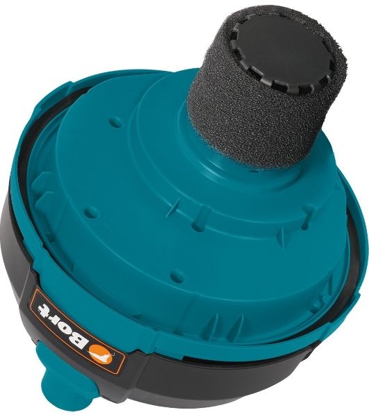 Строительный пылесос Bort BSS-1220 черный (93412598) 240/1200 Вт, уборка сухая/влажная, пылесборник мешок/контейнер, 20 л