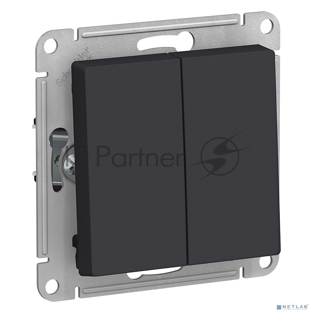 Механизм переключателя проходного 2-кл. СП AtlasDesign 10А IP20 (сх. 6/2) 10AX карбон