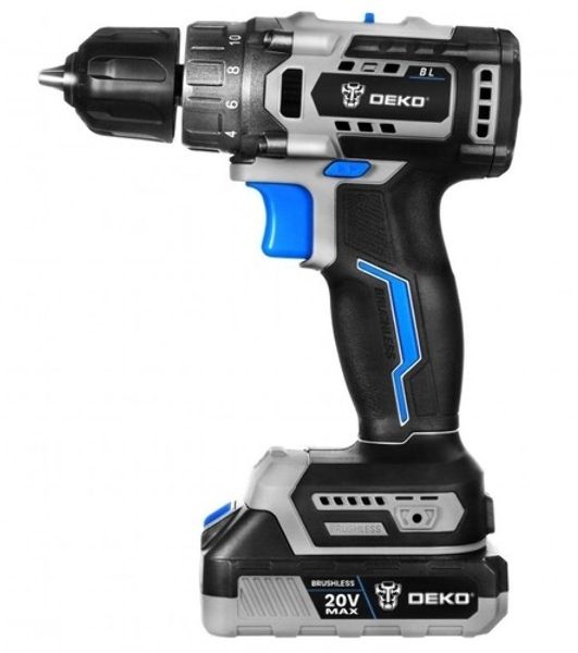 Дрель-шуруповерт Deko Sharker 16V, 16 В, 1,5 Ач, 32 Нм, щеточный