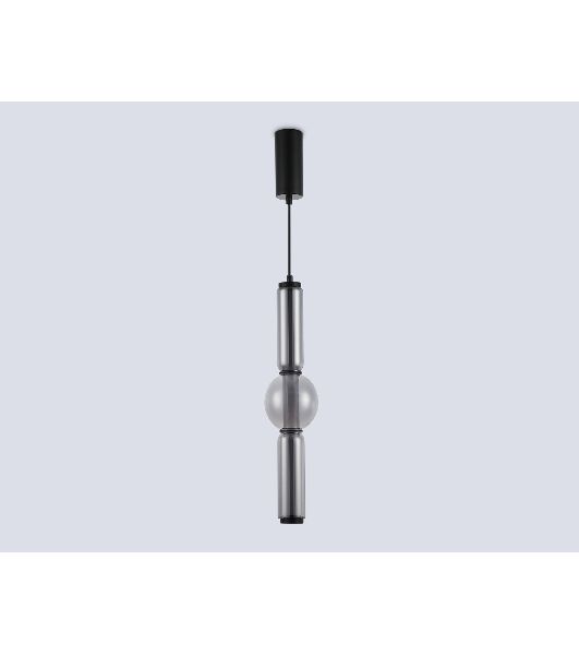 Подвесной светодиодный светильник Ambrella light LH11023 BK/SM черный/дымчатый 17W 3000K D120*520