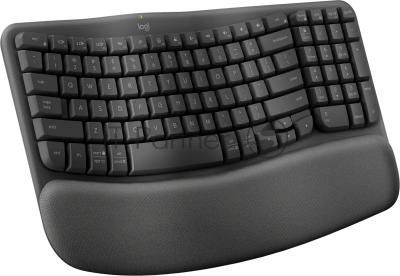 Клавиатура Logitech Wave Keys беспроводная, Bluetooth, радиоканал, серый