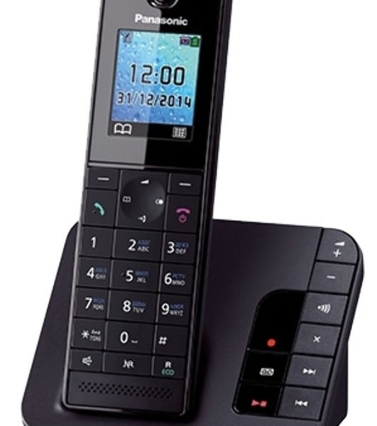 Телефон беспроводной (DECT) Panasonic KX-TGH220RUB черный АОН, Caller ID, "Радионяня"