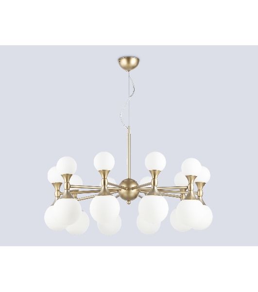 Люстра Ambrella light LH51051/20 GD/FR золото/белый матовый G9*20 max 28W D750*460