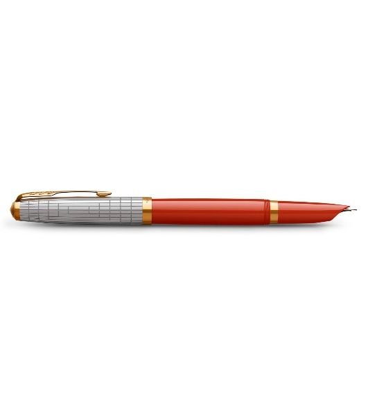 Ручка перьевая Parker 51 Premium (CW2169071) Red Rage GT, F, сталь нержавеющая, подарочная коробка