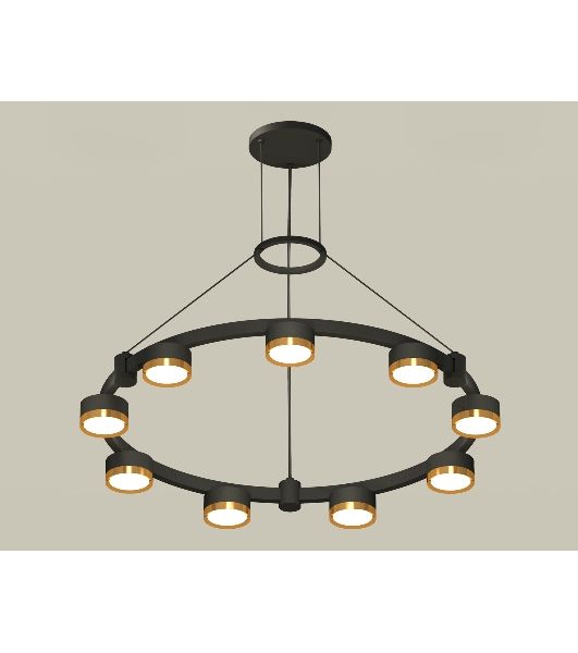 Светильник Ambrella light XR92051802/9 SBK/PYG черный песок/золото желтое полированное GX53 (A9205, C9242, N8124)