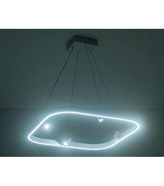Подвесной светодиодный светильник Ambrella light FL5802/1+4 WH белый 50W 3000K/4200K/6400K 600*600*1200 (без ПДУ)