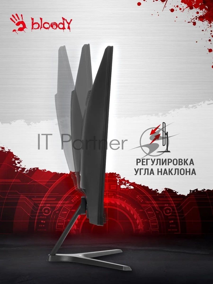 Монитор 27" Bloody MN270F IPS 1920x1080, 180 Гц, 1 мс, 16:9, 300 кд/м², 2xHDMI, 1xDP, 1x3.5 мм, черный