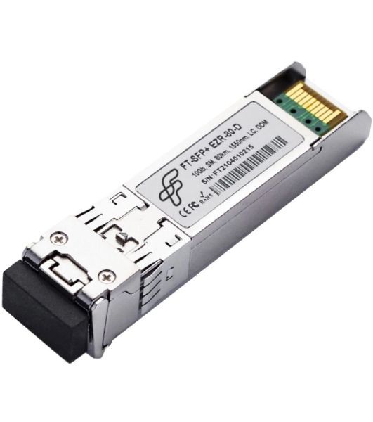 Модульный компактный оптический трансивер Future Technologies FT-SFP+EZR-80-D c поддержкой функции "горячей" замены и напряжением питания 3.3В.