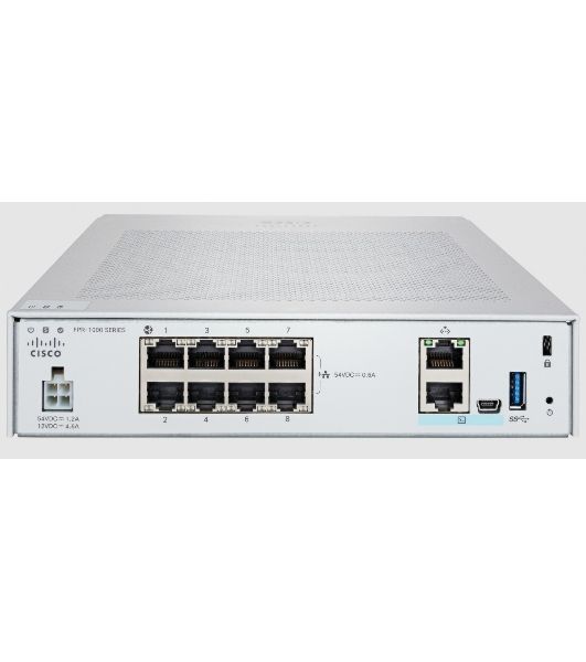 Межсетевой экран Cisco Firepower 1010 FPR1010-ASA-K9, 8×1 Гбит/с, управляемый