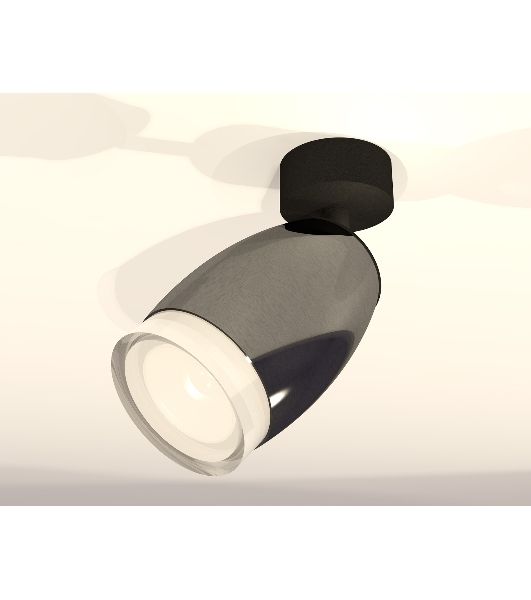 Комплект поворотного светильника Ambrella light XM1123005 DCH/SBK/FR черный хром/черный песок/белый матовый MR16 GU5.3 (A2210, C1123, N7160)