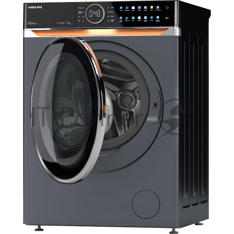 Стирально-сушильная машина HIBERG i-DDQ10 - 10714 Sd темно-серый загр. фронтальная макс.: 10,5 кг 1400 об/мин класс: А+++