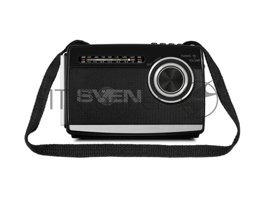 Радиоприёмник SVEN SRP-535 чёрный (3 Вт, FM/AM/SW, USB, SD/microSD, 900 мАч, 2 х D/UM, фонарь)