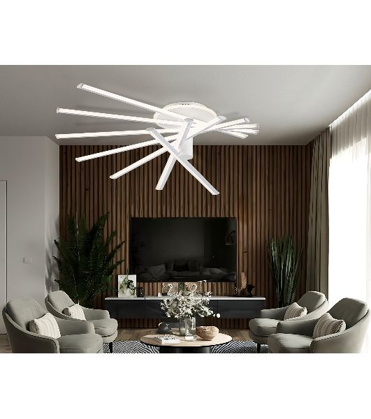 Потолочный светодиодный светильник Ambrella light FL6241 WH белый 135W 3000K-6400K 900*750*230 (ПДУ ИК)