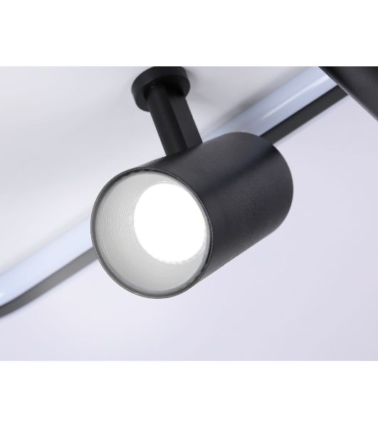 Светильник Ambrella light FL5115/1+2 WH/BK белый/черный 97W 3000K-6400K 480*480*130 (ПДУ ИК)