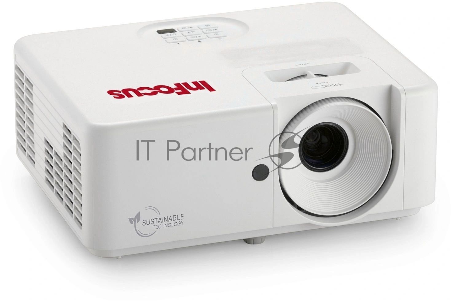 Лазерный проектор InFocus IN1108ST DLP, FullHD, 3800 lm, 2 000 000:1, TR 0.5:1, 2xHDMI 2.0, 3.5mm audio out, USB A х1, RS232, 15W, 3.1 кг, белый