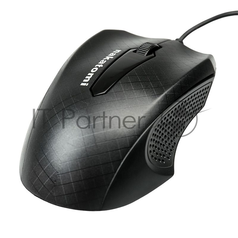 Мышь проводная Nakatomi MON-07U черный, 800 dpi, USB, кнопки - 3