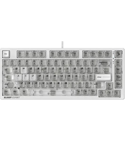 Клавиатура A4Tech Bloody MS76 проводная, USB Type-A, белый