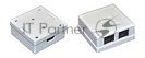Настенная информационная розетка RJ45 8P8C, кат.5Е, UTP, 1-порт, белая
