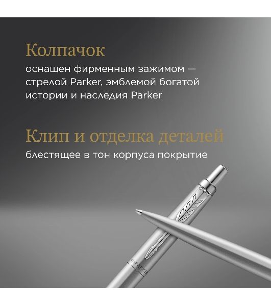 Ручка шариковая Parker Jotter Monochrome XL SE20 (CW2122756) Stainless Steel, M, синие чернила, подарочная коробка