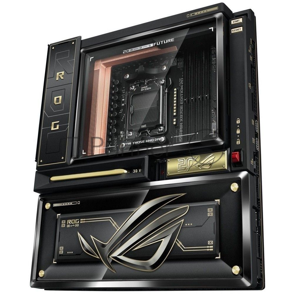 Материнская плата ASUS ROG CROSSHAIR X870E EDITION 20, AM5, AMD X870E, 4xDDR5, 4xSATA 6Gb/s, 5xM.2, 2xPCIe 5.0 x16, 2xUSB4 Type-C, 6xUSB Type-C, 8xUSB Type-A, 2x3.5 мм, 7.1, 2x10Gb LAN, E-ATX