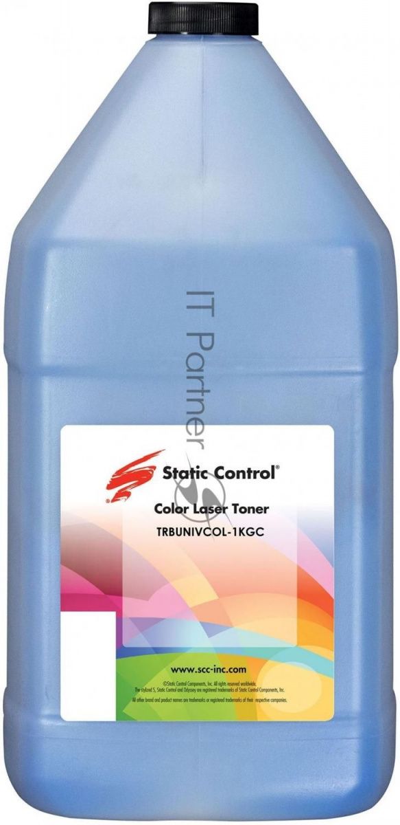 Тонер Static Control Универсальный для Brother Color, C, 1 кг, флакон