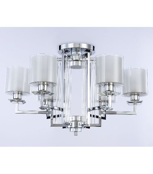 Светильник Ambrella light TR4418/6 CH/CL/FR хром/прозрачный/белый матовый E27*6 max 40W D748*463