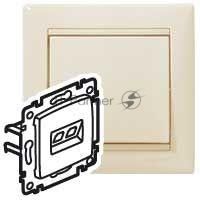 Розетка компьютерная Legrand 774130 RJ45 Valena 1 выход Кат.5e UTP (слоновая кость) монтаж на захватах