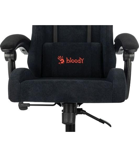 Кресло A4Tech Bloody GC-560 черный, ткань, 150 кг, подголовник, регулируемые подлокотники, механизм качания