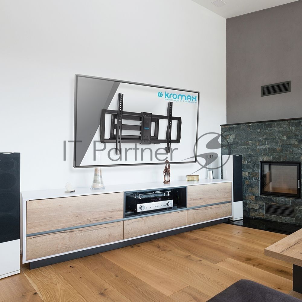 Кронштейн для телевизора Kromax GALACTIC-61 черный 32"-90" макс.45кг настенный поворот и наклон
