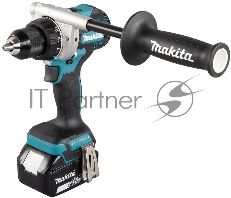Дрель-шуруповерт Makita DDF486RTJ, 18 В, 5 Ач, 130 Нм, бесщеточный
