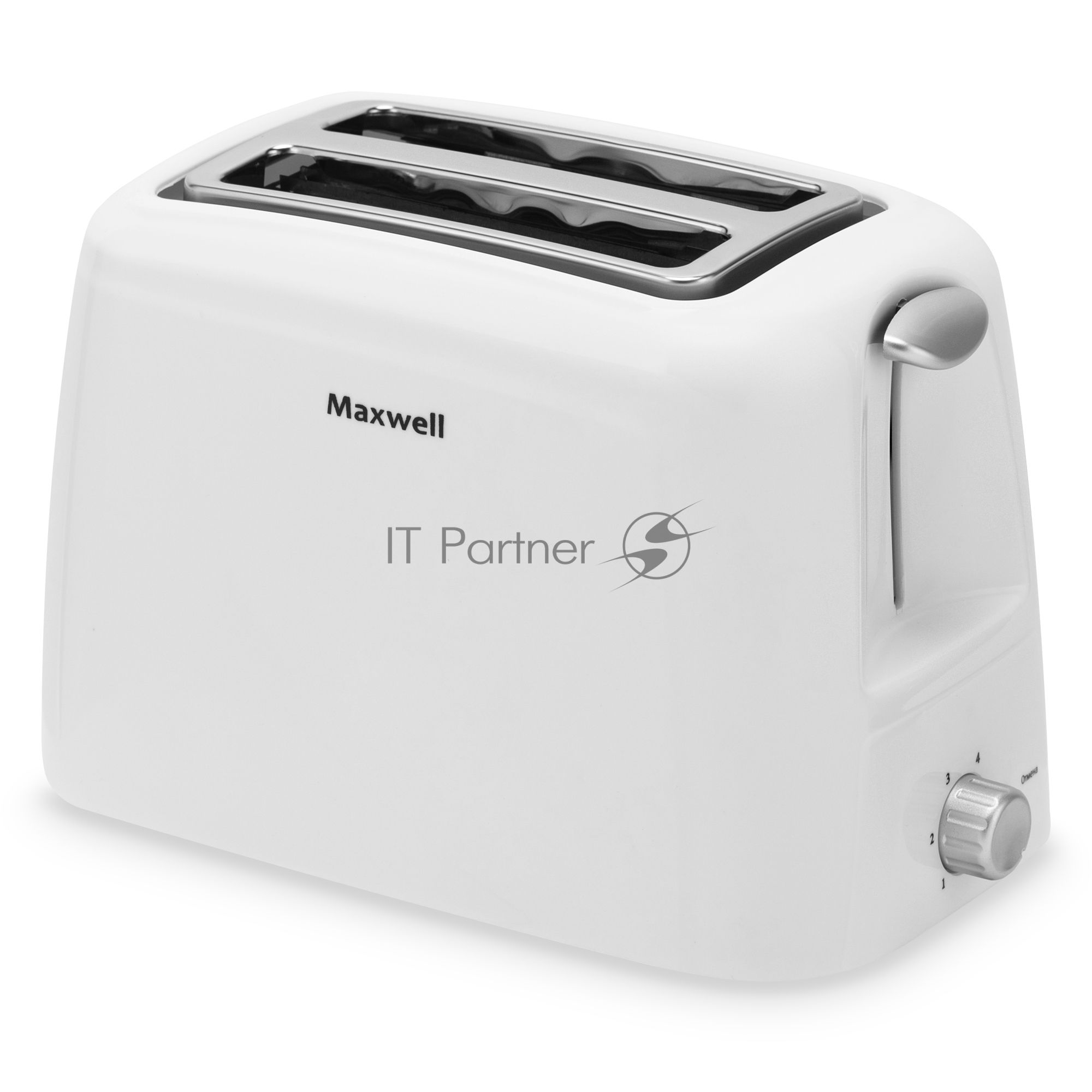 Тостер Maxwell MW-1504 W, белый 750 Вт,пластиковый корпус.