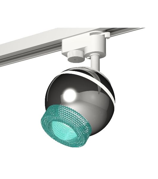 Светильник Ambrella light XT1104004 PSL/BL серебро полированное/голубой GU5.3 LED 3W 4200K (A2520, C1104, N7194)