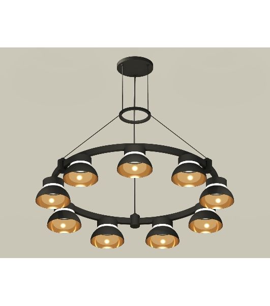 Светильник Ambrella light XR92051702/9 SBK/PYG/CL черный песок/золото желтое полированное/прозрачный GX53 (A9205,C9242,N8145)