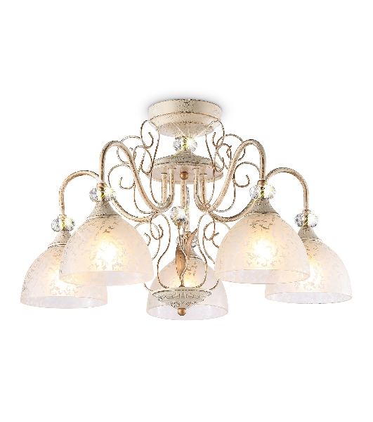 Светильник Ambrella light TR3057/5 BG/GD/FR бежевый/золото/белый матовый E27/5 max 40W D600*380