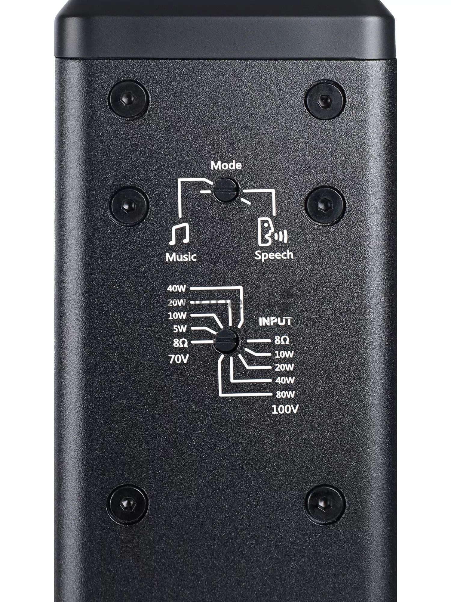 Звуковая колонна Intrend ITSPK-CL425T-B пассивная, 4x2.5", 8 Ом / 100V (100Вт), SPL 113dB, 106Hz-20kHz, 120°x20° (HхV), вес 3.5кг, цвет черный, крепление в комплекте, (цена за 1шт., в упаковке 2 шт.)