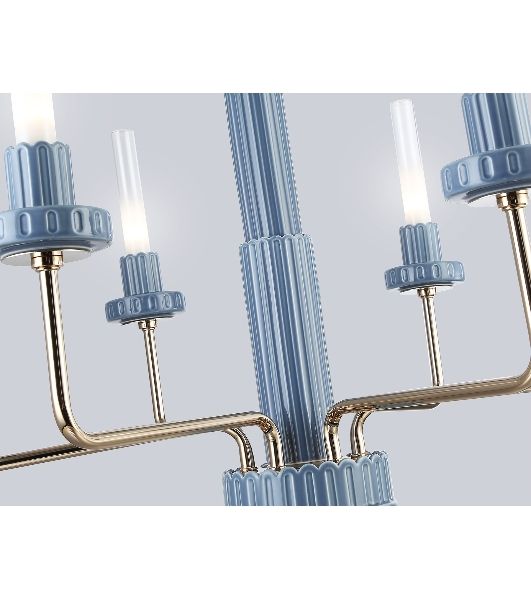 Люстра Ambrella light LH53124/6 GD/WH/GB золото/белый/серо-синий 10W 3000K D660*1120